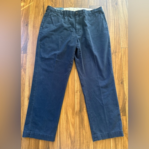 Vintage Polo Ralph Lauren Preston Pants Mens Wide Leg Blue Sz 40x 32 Pony 90’s - Picture 1 of 11